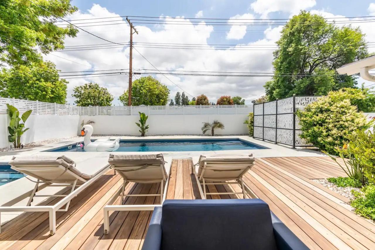 New Luxury Entertaining House With Pool Spa Sauna Tesla Charger Pets Los Angeles Buitenkant foto